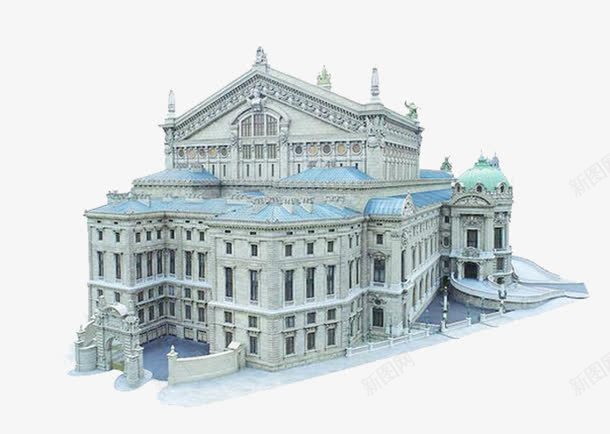 欧洲复古建筑png免抠素材_新图网 https://ixintu.com 中世纪 古建筑 欧式宫殿 法院