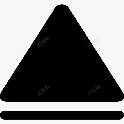 向上箭头的黑色三角形符号图标png_新图网 https://ixintu.com 三角形 大杯固体 接口 箭头 象征 黑色