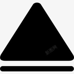 向上符号向上箭头的黑色三角形符号图标高清图片
