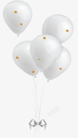 银白色晚礼服银白色儿童节气球高清图片