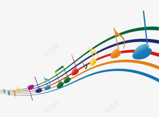音乐符号png免抠素材_新图网 https://ixintu.com 彩色卡通元素 音乐素材 音乐节海报设计