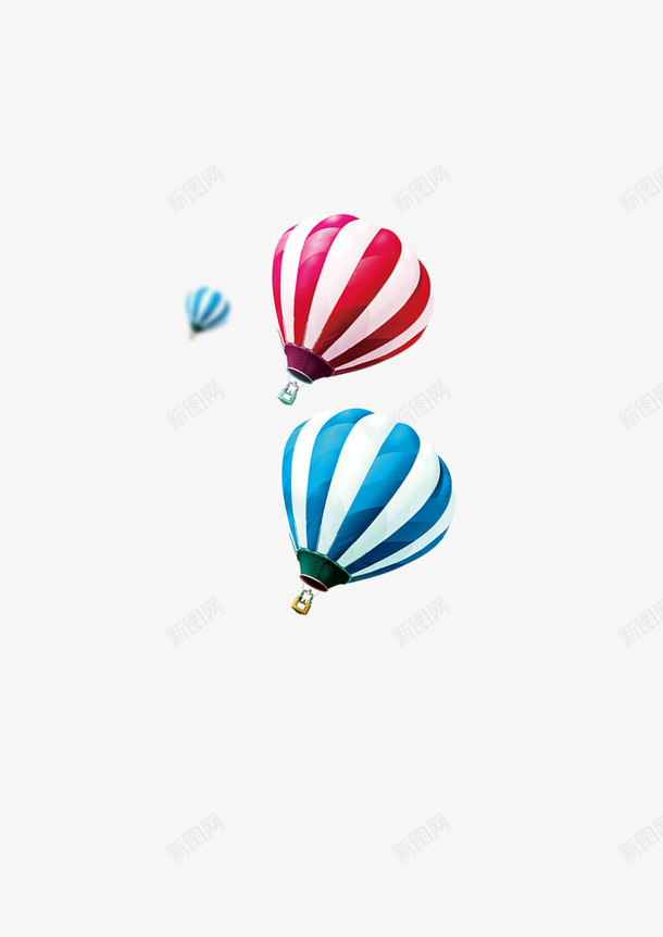 蓝粉热气球png免抠素材_新图网 https://ixintu.com 双十二 文艺 热气球 粉色