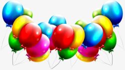 气球红黄蓝色气球多彩气球喜庆庆祝素材