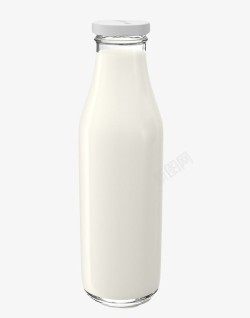 玻璃罐设计白色酸奶瓶高清图片