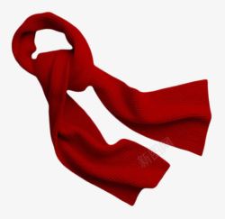 围围巾的少妇红色围脖高清图片