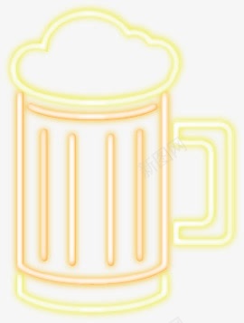 霓虹灯png免抠素材_新图网 https://ixintu.com 啤酒 广告设计 招牌 灯光 玻璃杯 酒吧 霓虹灯