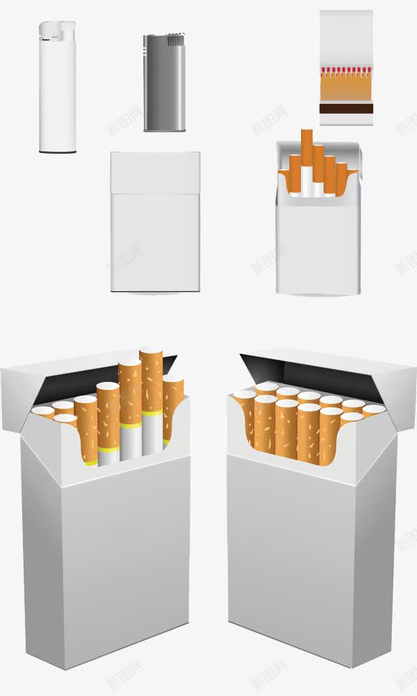 逼真香烟打火机png免抠素材_新图网 https://ixintu.com 一堆香烟 打火机 抽烟 烟盒 立体烟盒 香烟