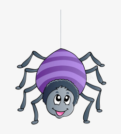 手绘蜘蛛网素材卡通小动物高清图片