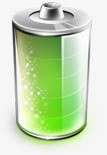 卡通电池素材绿色卡通电池光效图标高清图片