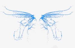 水花翅膀模板魔法水精灵高清图片