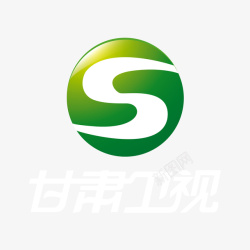 绿色甘肃卫视logo标志图标图标