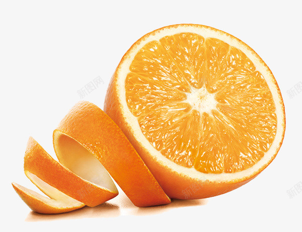 橙子皮和橙子png免抠素材_新图网 https://ixintu.com 产品实物 橙子 橙子皮 水果