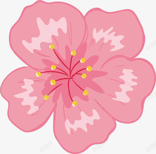 粉红色花朵png免抠素材_新图网 https://ixintu.com 春天 桃花 樱花 求婚 粉红色 装饰品