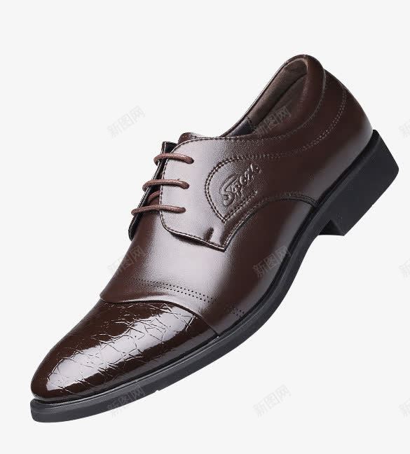 一只皮鞋png免抠素材_新图网 https://ixintu.com 产品实物 棕色 男士皮鞋 皮鞋 鞋子 鳄鱼皮皮鞋