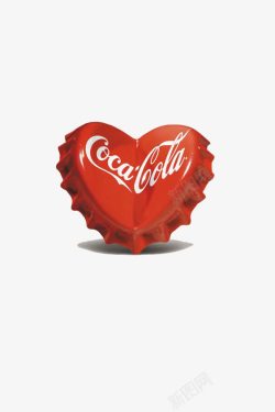 瓶盖设计心形可口可乐瓶盖高清图片