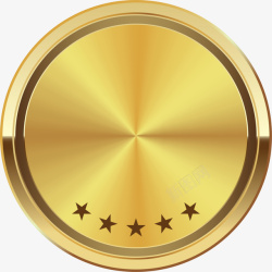 奖牌设计金色星星标志高清图片