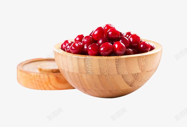 一碗蔓越莓果实png免抠素材_新图网 https://ixintu.com 产品实物 木碗 果实 果肉 水果 竹碗 红色蔓越莓 蔓越莓