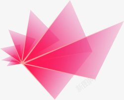 粉色几何宣传海报素材
