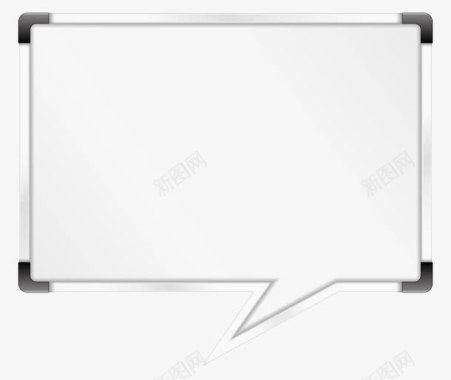 手绘白色白板对话框图标图标