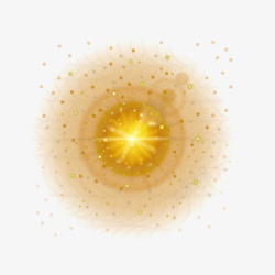 金色粒子光效发散元素素材