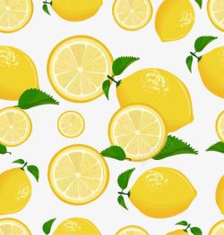 清新柠檬片黄色柠檬背景高清图片