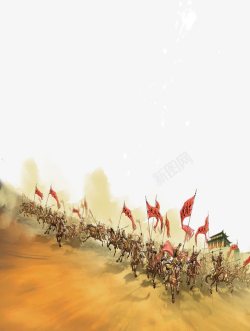 手绘战旗古代的战争高清图片