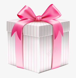 暖色粉色卡通写实礼物盒高清图片