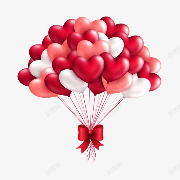 心形气球png免抠素材_新图网 https://ixintu.com 心形气球矢量 浪漫婚礼婚庆 浪漫心形气球 爱情