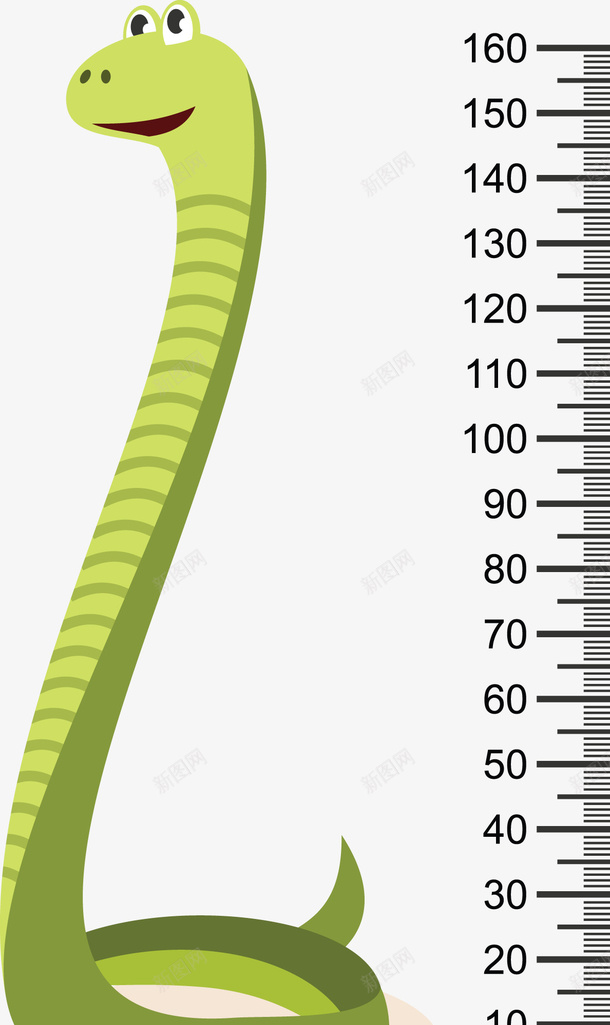 一条绿色的卡通蛇矢量图eps免抠素材_新图网 https://ixintu.com 一条蛇 卡通蛇 尺子 扁平化蛇 白色尺子 矢量图 矢量蛇 绿色长蛇 蛇PNG 长度