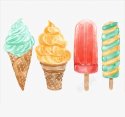 蓝色冰淇淋各式冰淇淋高清图片