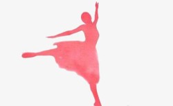 粉红色剪影粉红色女人舞蹈图高清图片