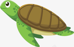 6月8号绿色卡通大海海龟高清图片