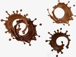 手绘巧克力液体素材