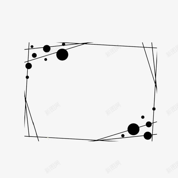几何边框png免抠素材_新图网 https://ixintu.com 圈圈 线条 设计 边框