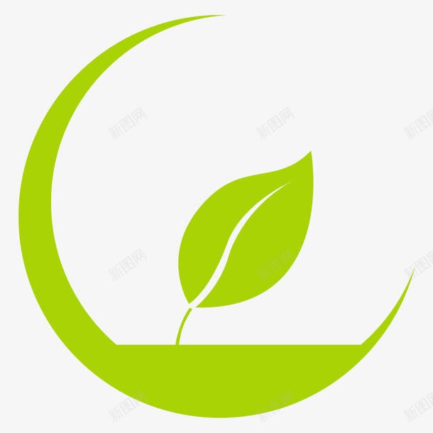 logo一片叶子保护环境图标png_新图网 https://ixintu.com logo 环保 绿色