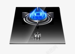 煤气灶PNG黑色耐高温材质燃气灶高清图片