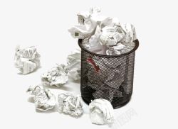 废纸垃圾桶办公室的废纸篓高清图片
