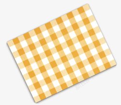 餐布格子黄色餐布高清图片