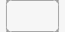 四角花纹方框素材