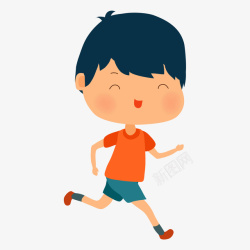 青春活力人物全民健身日跑步运动元素矢量图高清图片