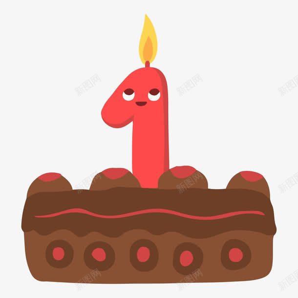 一岁生日蛋糕png免抠素材_新图网 https://ixintu.com 数字蜡烛 甜食 生日快乐 生日蛋糕 美食 蛋糕 食物