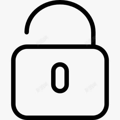 解锁图标png_新图网 https://ixintu.com 安全 安全挂锁 工具和器具 解锁 锁