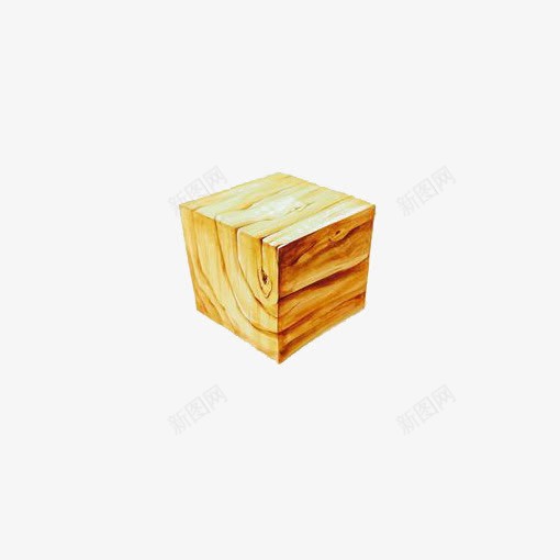 木质方块png免抠素材_新图网 https://ixintu.com 方块 木块 木头快 木质 立体