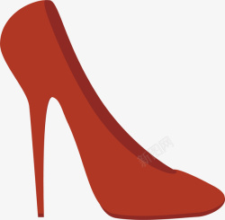 扁平化高跟鞋红色高跟鞋标图标高清图片