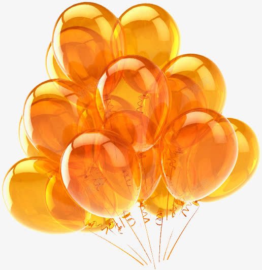 黄色半透明气球海报png免抠素材_新图网 https://ixintu.com 气球 海报 透明 黄色