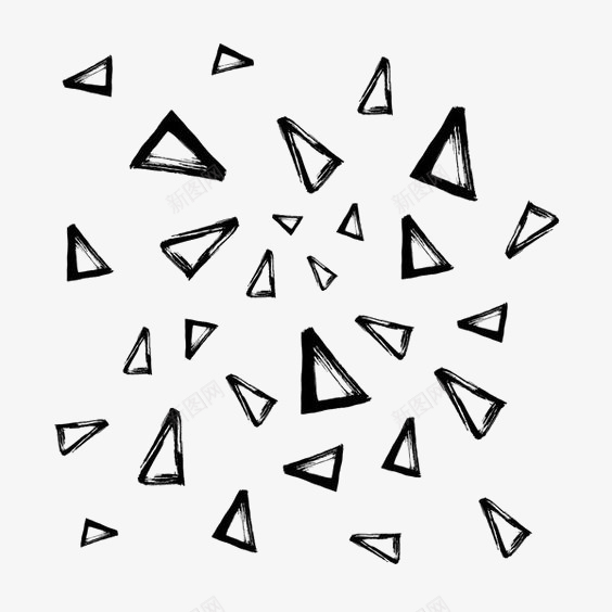 手绘破碎几何图形图标png_新图网 https://ixintu.com 三角形 几何图形 几何图形素材 几何图形装饰 创意 手绘 破碎纹理 零散 零碎