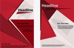 三折页设计作品商务宣传册封面矢量图高清图片