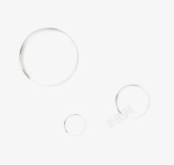 白色气透明气泡高清图片
