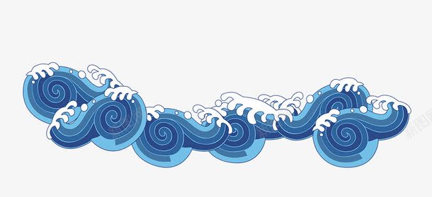 海浪png免抠素材_新图网 https://ixintu.com 手绘 水花 浪花 海浪 海浪形状 装饰
