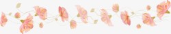 线条花枝粉色清新花藤高清图片